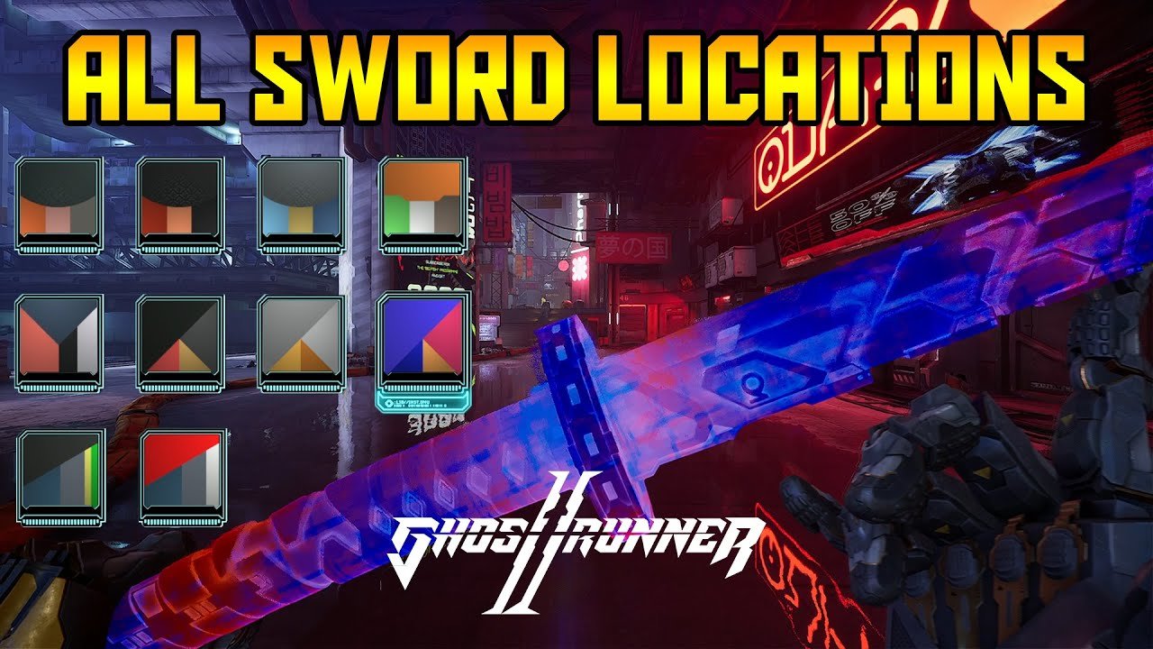 Ghostrunner 2 All 16 swords locations guide( Live By The Sword Trophy).